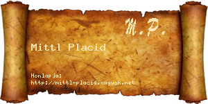 Mittl Placid névjegykártya